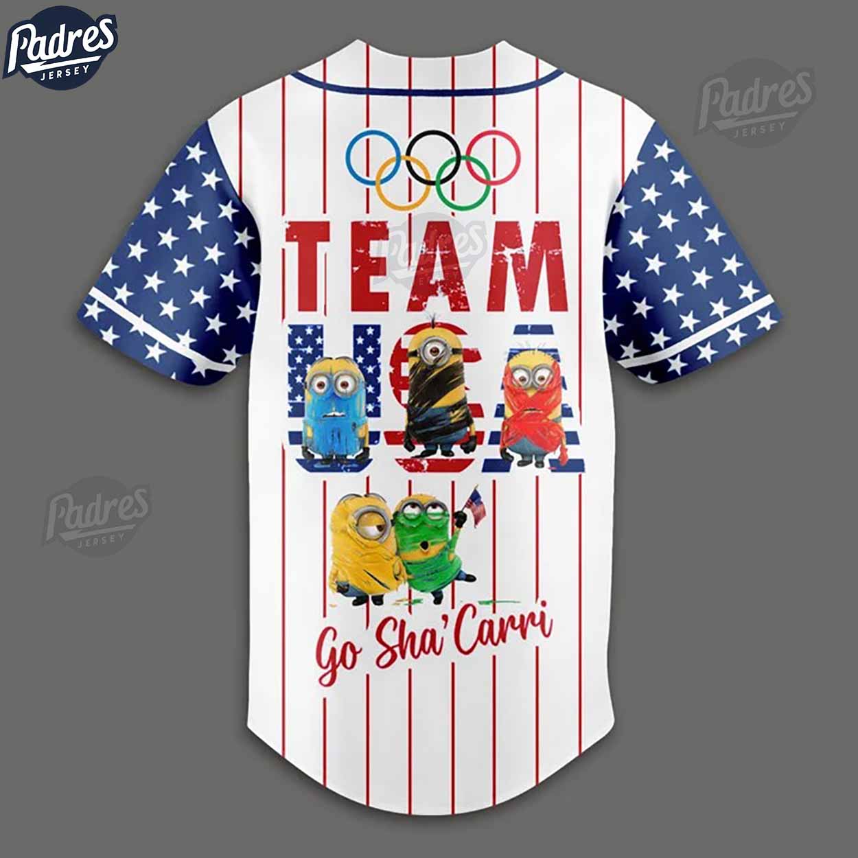 Minion Team USA Olympic Paris Baseball Jersey - Padres Jersey Oasis: Elevate Your Baseball Style Game