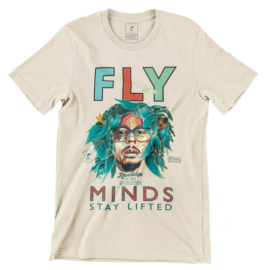 "Fly Mindz Retro Tan" Limited Edition Uni-Sex Tee