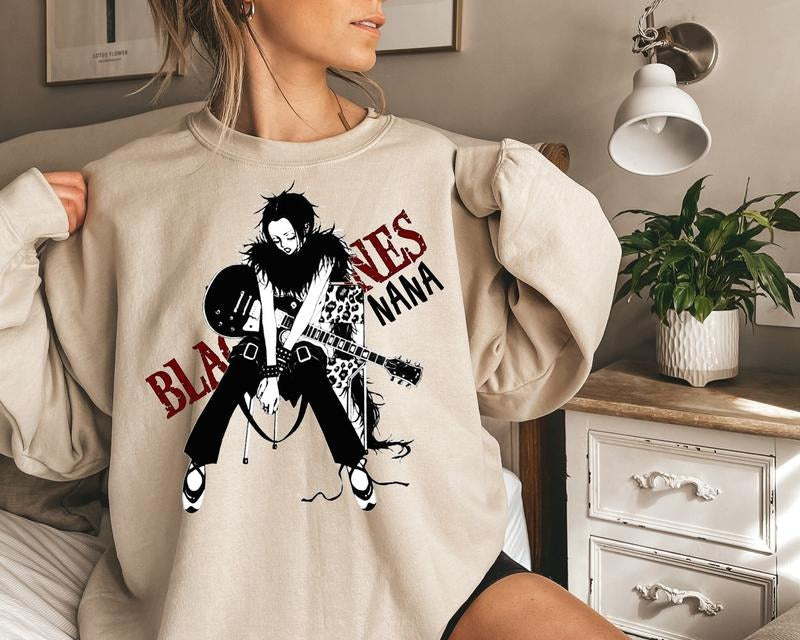 Nana Anime Black Stones Sweatshirt - Blast Anime Shirt, Nana Osaki, Trapnest Band, Manga Fan Gift