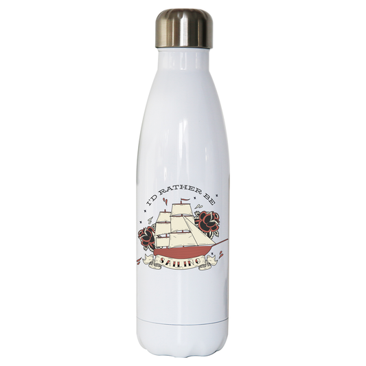 Nautical ship sailing ocean water bottle stainless steel reusable