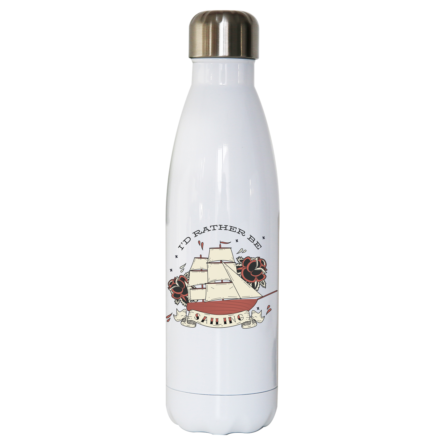 Nautical ship sailing ocean water bottle stainless steel reusable