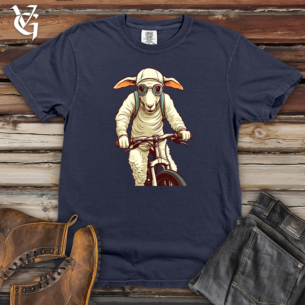 Sheep Pedal Power Cycle Tour Heavy Cotton Comfort Colors Tee