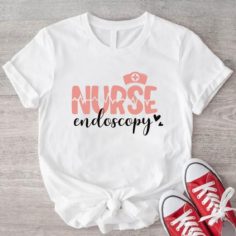 Nurse Endoscopy T-Shirt, Nursing School Gift Shirt, Matching Nurse Endoscopy Crew Tee, Nurse Appreciation, Anatomical Short Sleeve.
