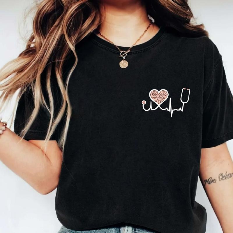 Nurse Pocket Size T-Shirt, Cute Stethoscope Tee, Matching Nursing School Team, New Nurse Birthday Gift, Nurse Appreciation