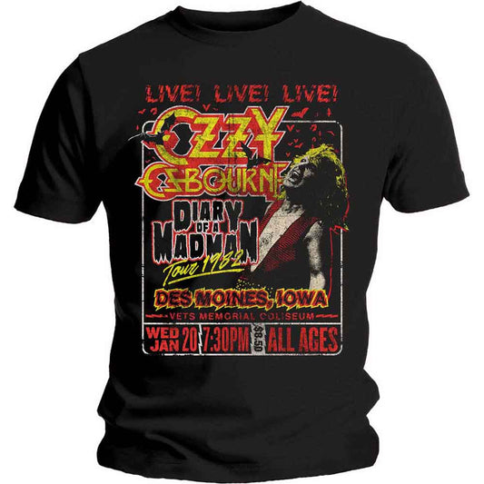 OZZY OSBOURNE ( DIARY OF A MADMAN TOUR ) T-SHIRT