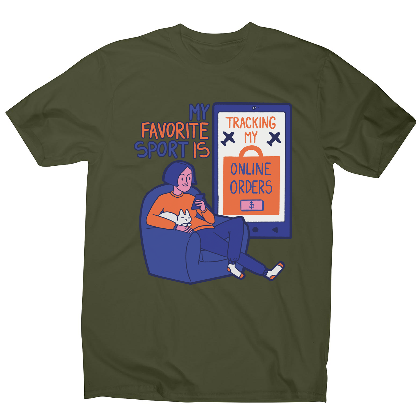 Online shopping funny quote men's t-shirt