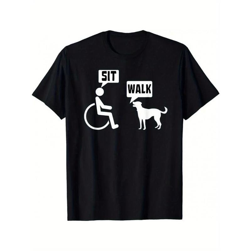 Outdoor men's clothing quality materials, wheelchair humor jokes, disabled wheelchair T-shirt graphic T-shirt men's clothing tops Camisas streetwear Made in USA
