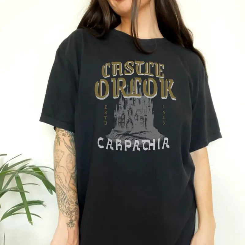 Oversized Nosfuratu Castle Orlok Travel Shirt, Count Orlok shirt, Nosferatu Shirt, Gift for Horror Fans, Horror Movie Shirt