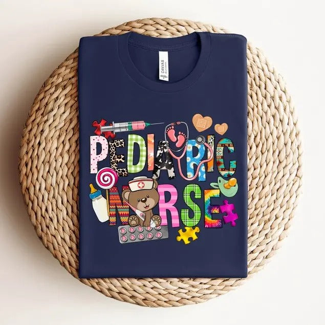 Oversized Pediatric Nurse Toy Story Shirts,Pediatric Nurse Gift, Peds Nurse T-shirt, Cute Christmas Nurse Tee, PICU Pediatric Nurse, Holiday Nurse Tee
