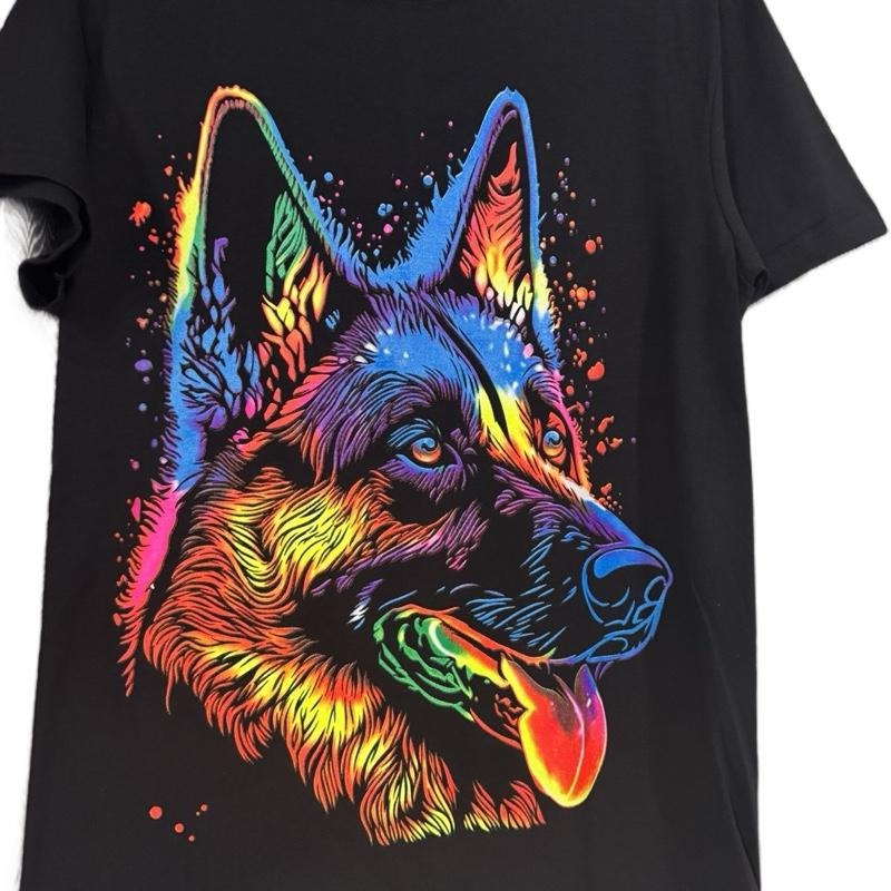 Perrito T-shirt for Men or Women - Colorful Dog Graphic Design, Short Sleeve, Casual Wear, Suitable for All Ages - Womenswear, Top Summer