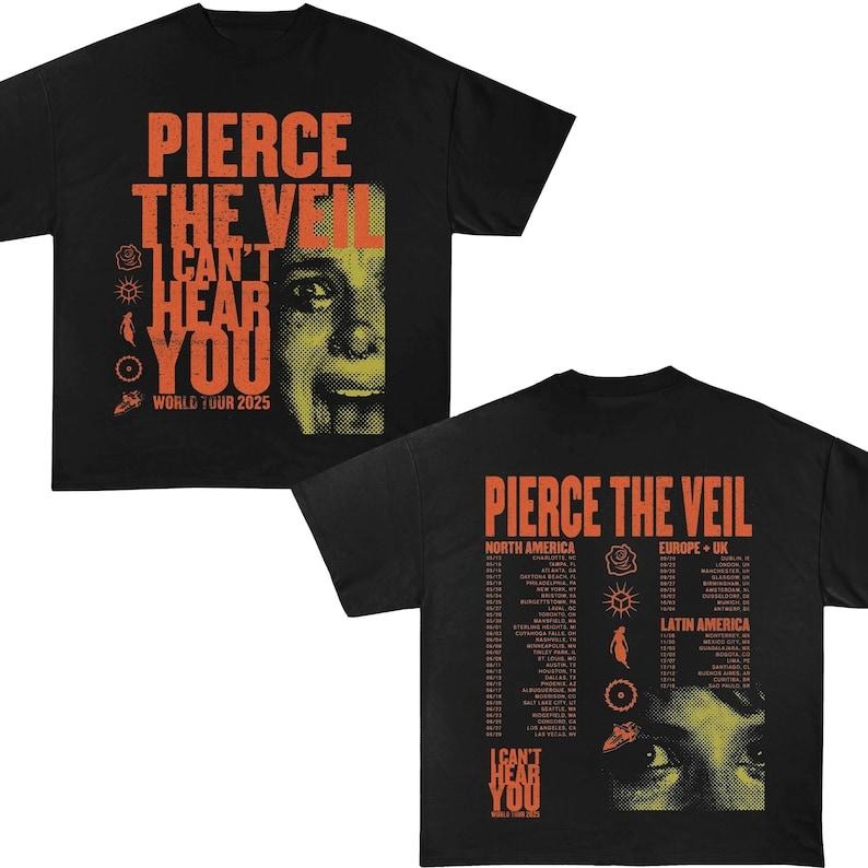 Piercee The Veill I Can't Hear You Tour 2025 Shirt, Concert 2025, Rock Music