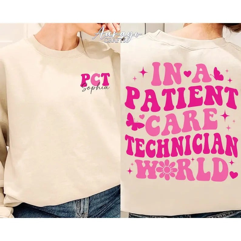 Premium  Personalized PCT Nurse Shirt, Patient Care Technician, Patient Care Tech Gift, Nurse Appreciation Gift, PCT Nurse Gift, Gift For Nurse, CAN