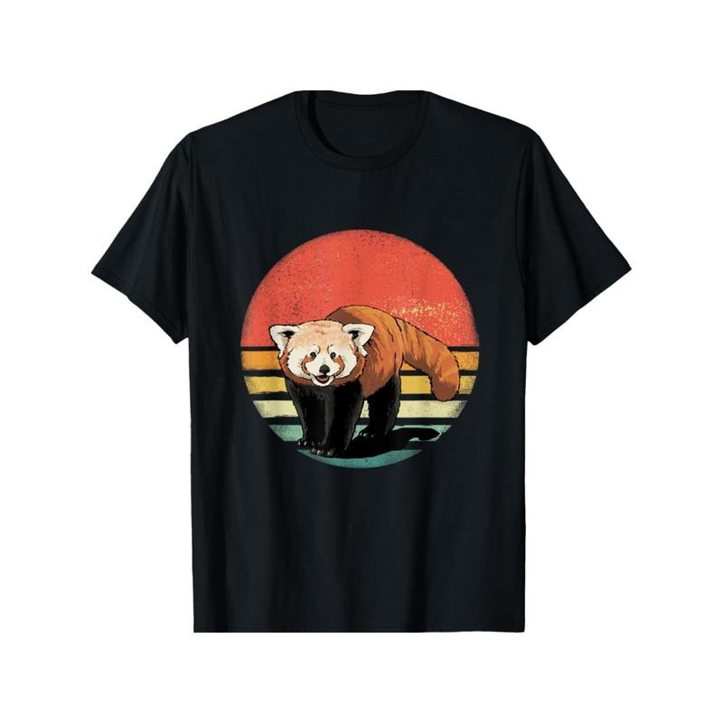 Red Panda Shirt Retro Red Panda Zoo Animal Red Panda Lover T-Shirt Made in USA