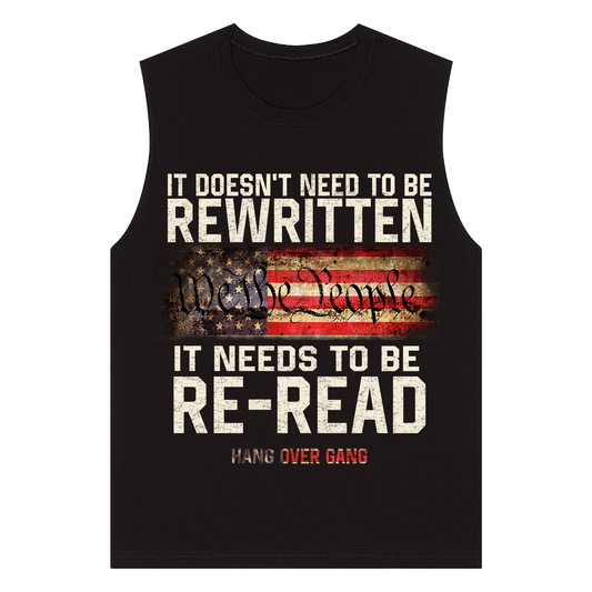 "Needs To Be Re-read" Sleeveless Shirt