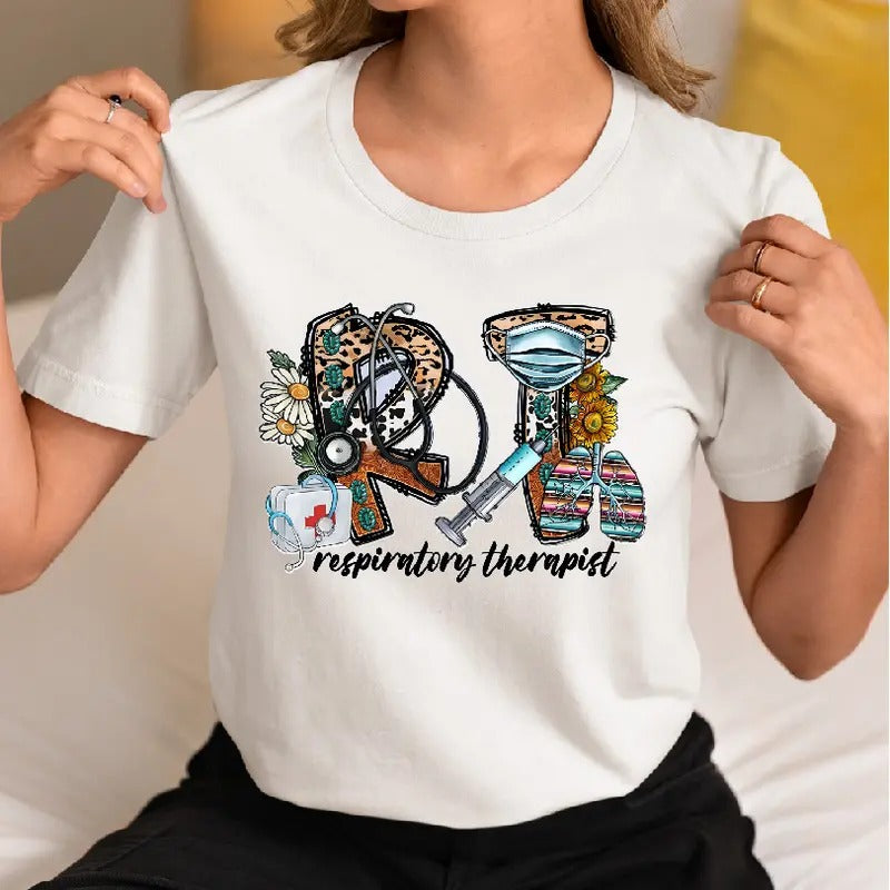 Respiratory Therapist T-Shirt, RT Nurse Shirt, Pediatric RT Tee, Respiratory Therapist Gift Tee, Pulmonologist Short Sleeve, RT Therapist Graduation Shirt.
