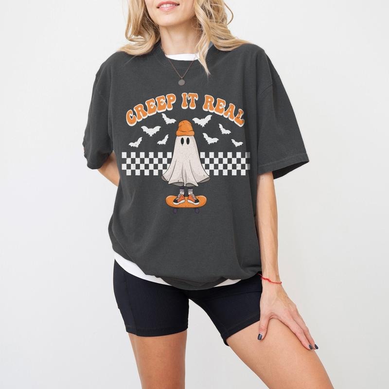 Retro Halloween Shirt, Creep it Real Shirt, Funny Vintage Ghost Halloween Shirt, Witch Shirt, Retro Fall Shirt, Gift For Her