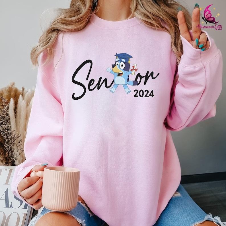 Senior 2024 Bluey Shirt | Bluey Friends Shirt | Bluey Graduation Sweatshirt | BlueyFamily Tshirt | Bluey Graduate Shirt | Bluey Senior | graduation shirt