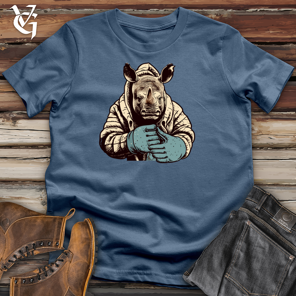 Vintage Mitten Wearing Rhino Cotton Tee