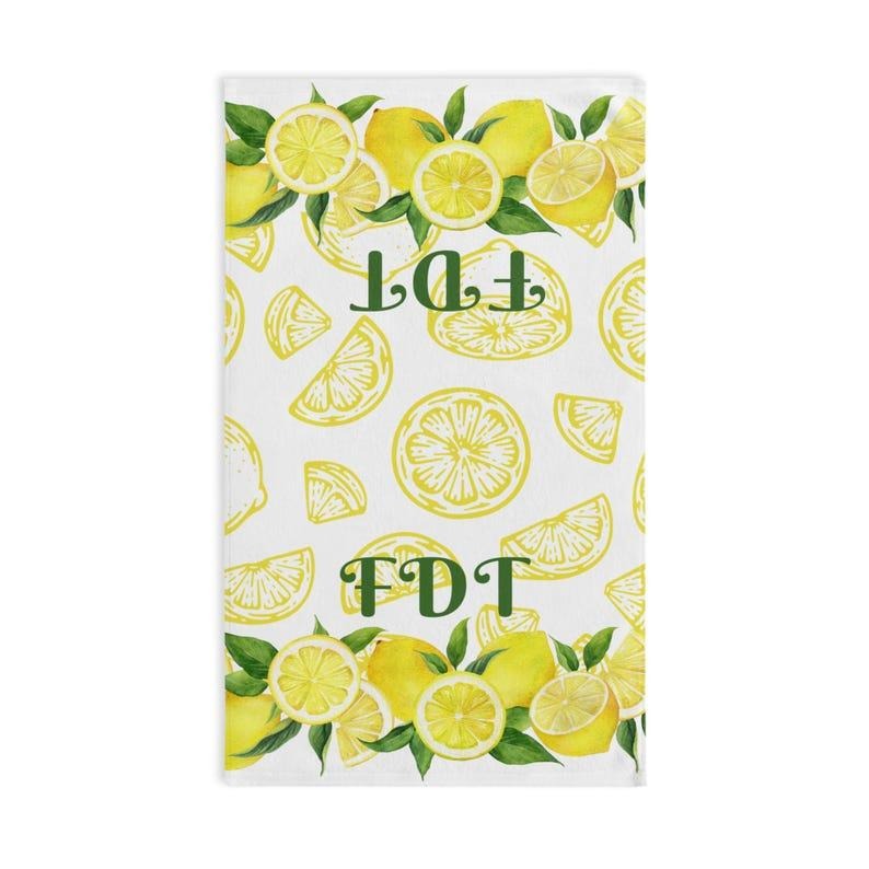 Subtle Anti-Trump FDT Lemons Hand Towel Political Statement Kitchen Towel Resist Trump Impeach Trump Protest Towel Activist Gift Anti DOGE