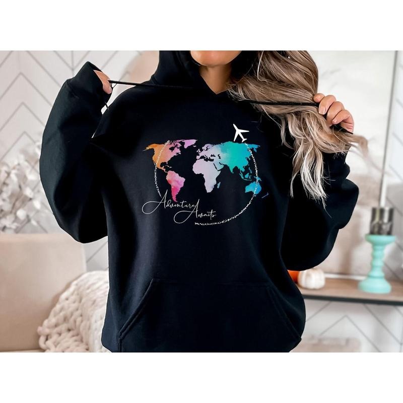 Traveler Sweatshirt, Travel Gift, Vacation Sweatshirt, Travel Lover, World Map Shirt, Airplane Mode Shirt, Exchange Student, Wanderlust Tee