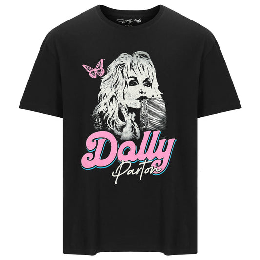 Dolly Parton - Dolly Plus Size Graphic Black T-Shirt