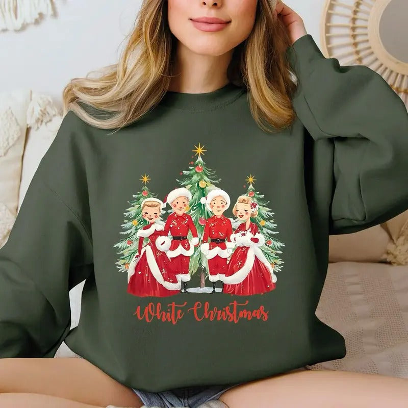 White Christmas Movie Sweatshirt, I'm Dreaming of a White Christmas Shirt, Vintage Christmas Hoodie, Christmas Holiday Sweatshirt, 90s Christmas Sweatshirt, White Christmas Shirt