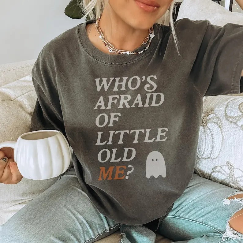 Who's Afraid Of Little Old Me TIr Ghost Shirt Eras Tour Outfit Cotton Shortsleeve Crewneck