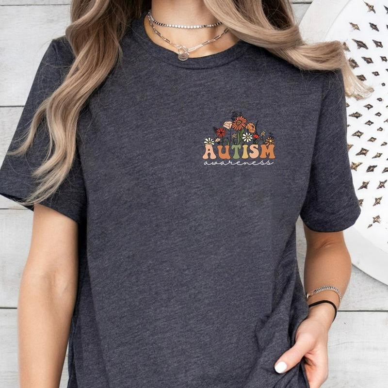 Wildflowers Autism Awareness Shirt, Autism Crewneck Sweater, Special Education, Neurodiversity Shirt, Autism Awareness...