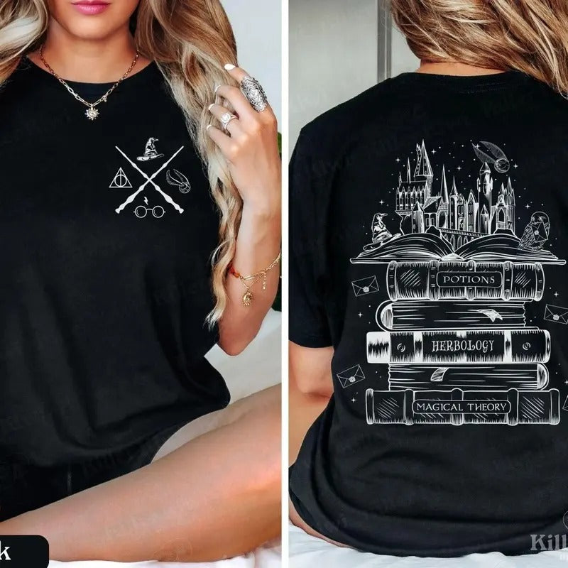 Wizard Castle Book Shirt, HP Shirt, Family Vacation Shirts, Pottery Gifts For Women, Wizard School Tee, Bookworm Gift,...