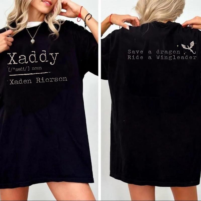 Xaddy Save A Dragon Ride A Wingleader Shirt, Fantasy Bookish Tee, Casual Shortsleeve, Comfortable Fit, Unisex Sweater...