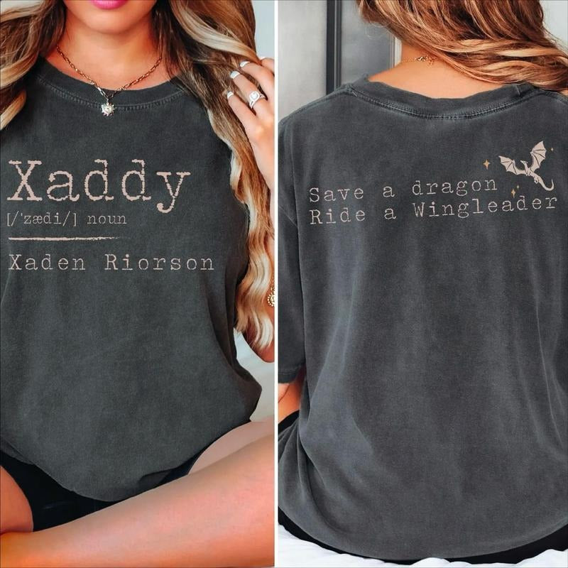 Xaddy Save A Dragon Ride A Wingleader Shirt, Xaddy Sweatshirt, Fantasy Bookish Tee, Dragon Riders Shirt, Book Lover...