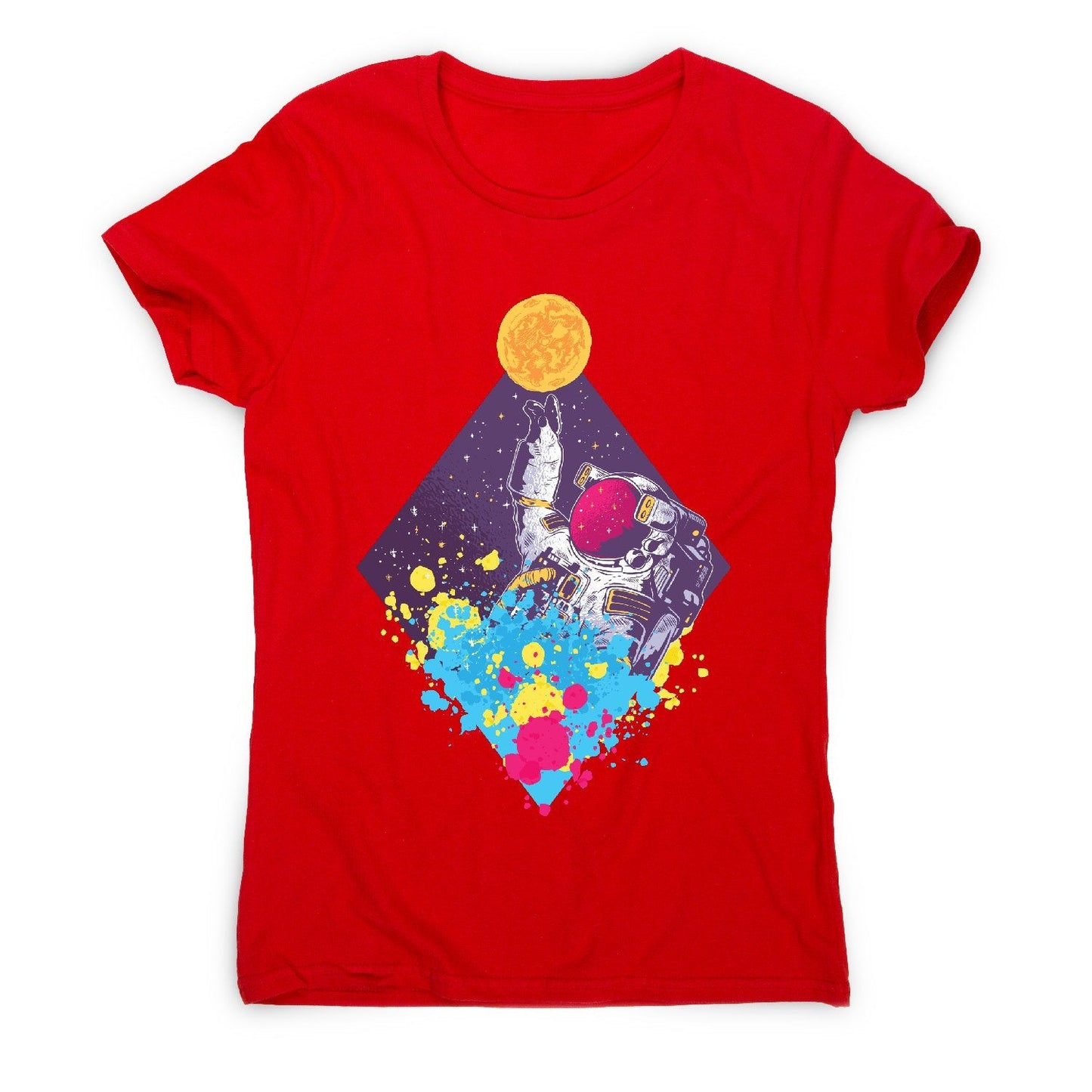Abstract astronaut - women's funny illustrations t-shirt