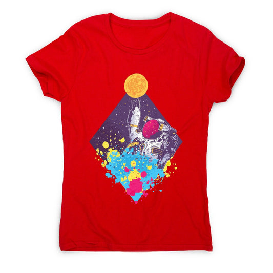 Abstract astronaut - women's funny illustrations t-shirt