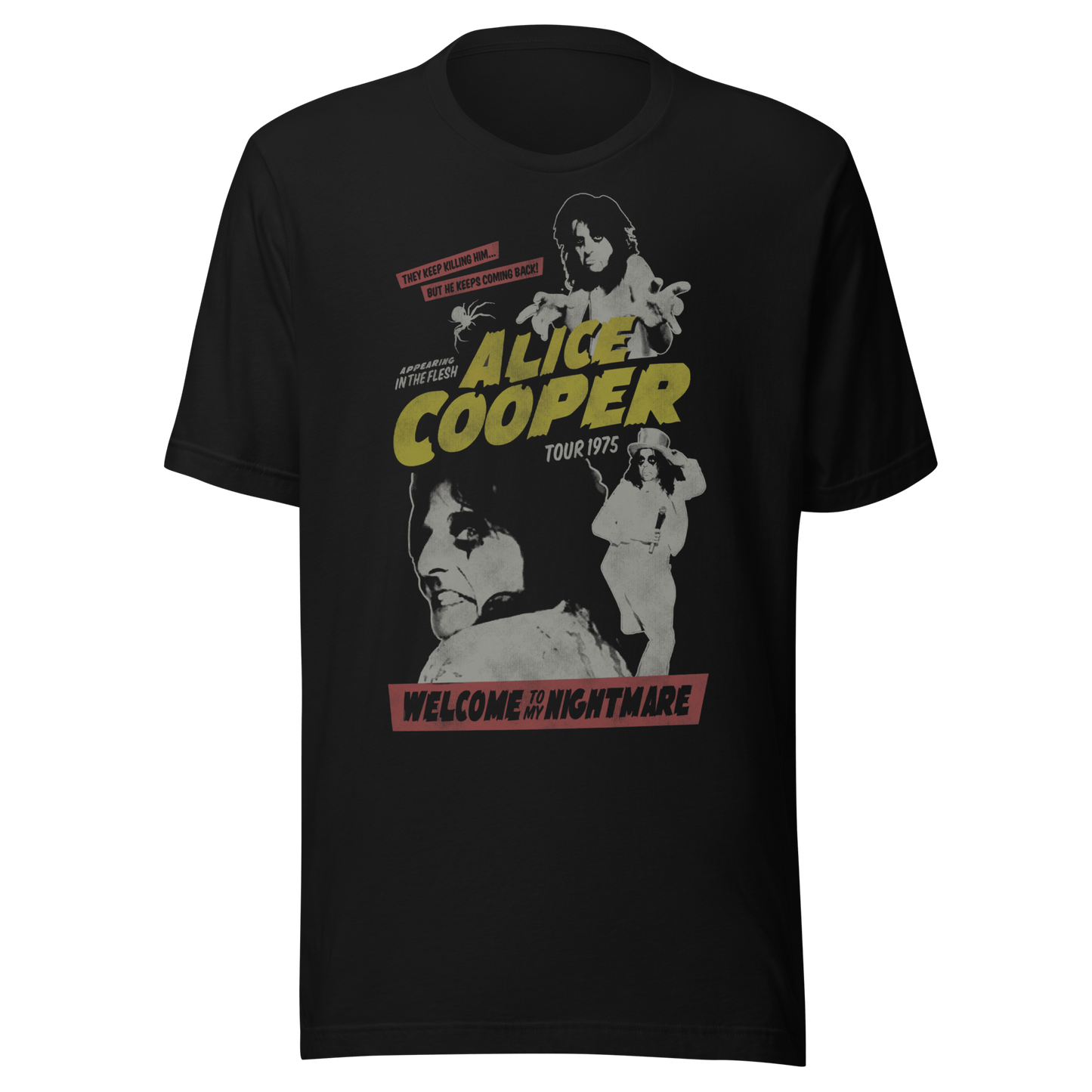 Alice Cooper 1975 Tour Vintage T-Shirt Style001
