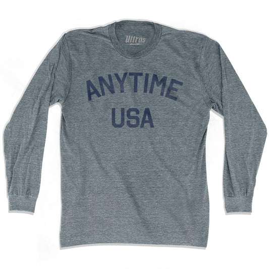 Anytime USA Adult Tri-Blend Long Sleeve T-Shirt