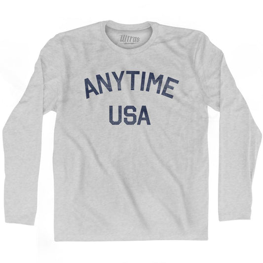 Anytime USA Adult Cotton Long Sleeve T-Shirt Style001