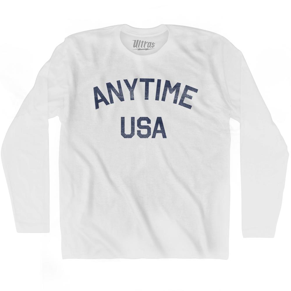 Anytime USA Adult Cotton Long Sleeve T-Shirt