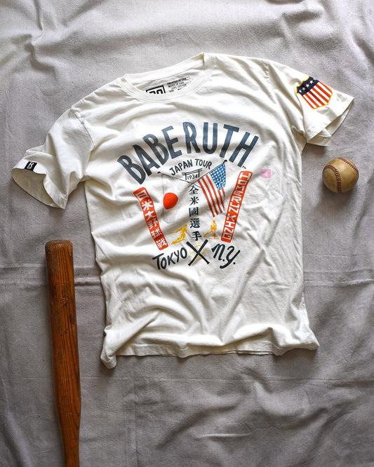 Babe Ruth Tokyo X NY Vintage White Tee