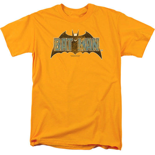 Batman Comics Vintage Bat Logo On Gold T-Shirt