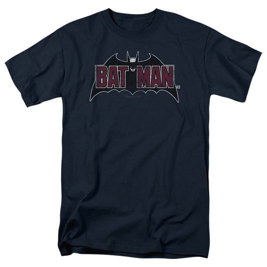 Batman Comics Vintage Bat Logo On Navy T-Shirt