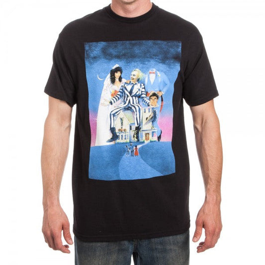 Beetlejuice - Group Over Yard Black T-Shirt