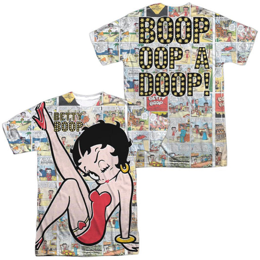 Betty Boop Vintage Strips (Front/Back Print) T-Shirt