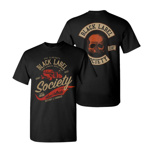 Blessed Hellride Rat Rod Black Tee