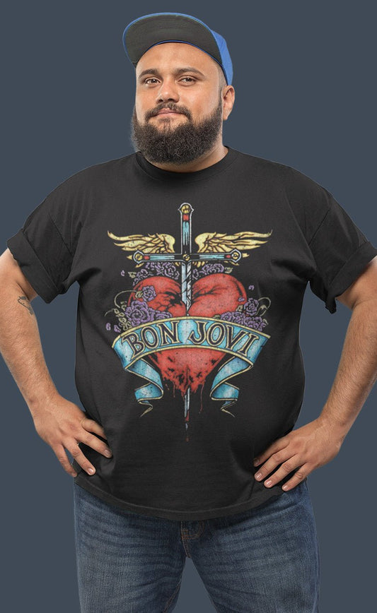 Bon Jovi - Heart Big and Tall T-Shirt
