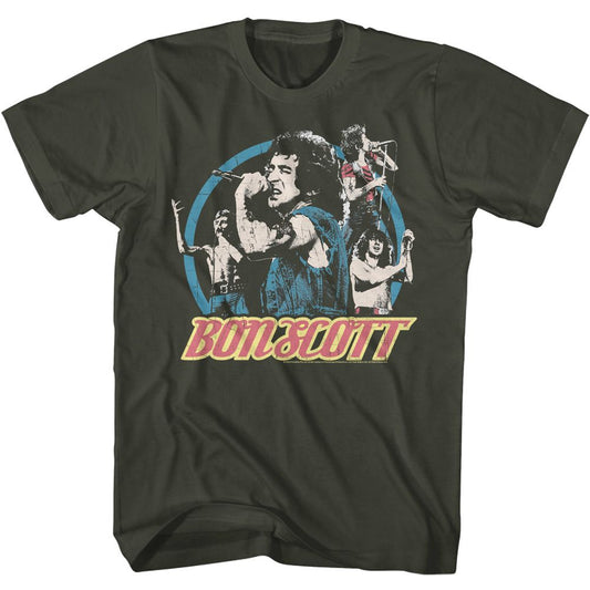 Bon Scott - Multi Image Circle T-Shirt