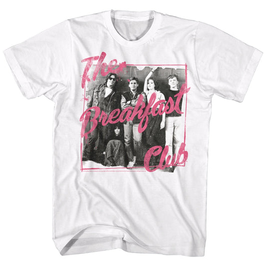 Breakfast Club - Pink Text Group Photograph Premium T-Shirt