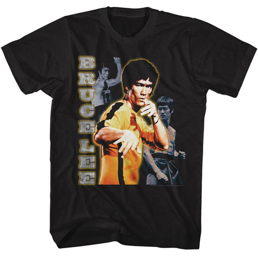 Bruce Lee - Multi Photo Vertical Text Boyfriend Tee