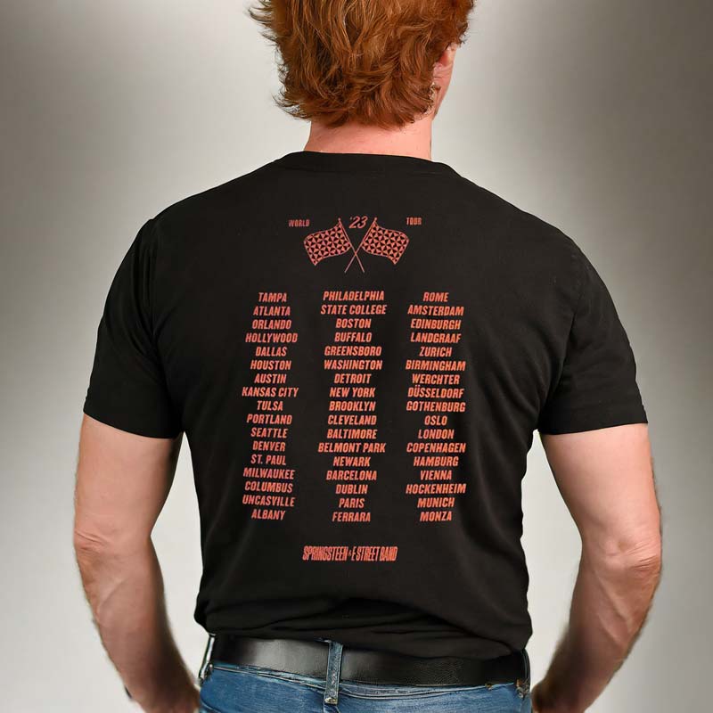BRUCE SPRINGSTEEN Attractive T-Shirt, Tour Ã¢â‚¬Ëœ23 Band Photo