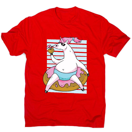 Chilling unicorn - men's funny illustrations t-shirt
