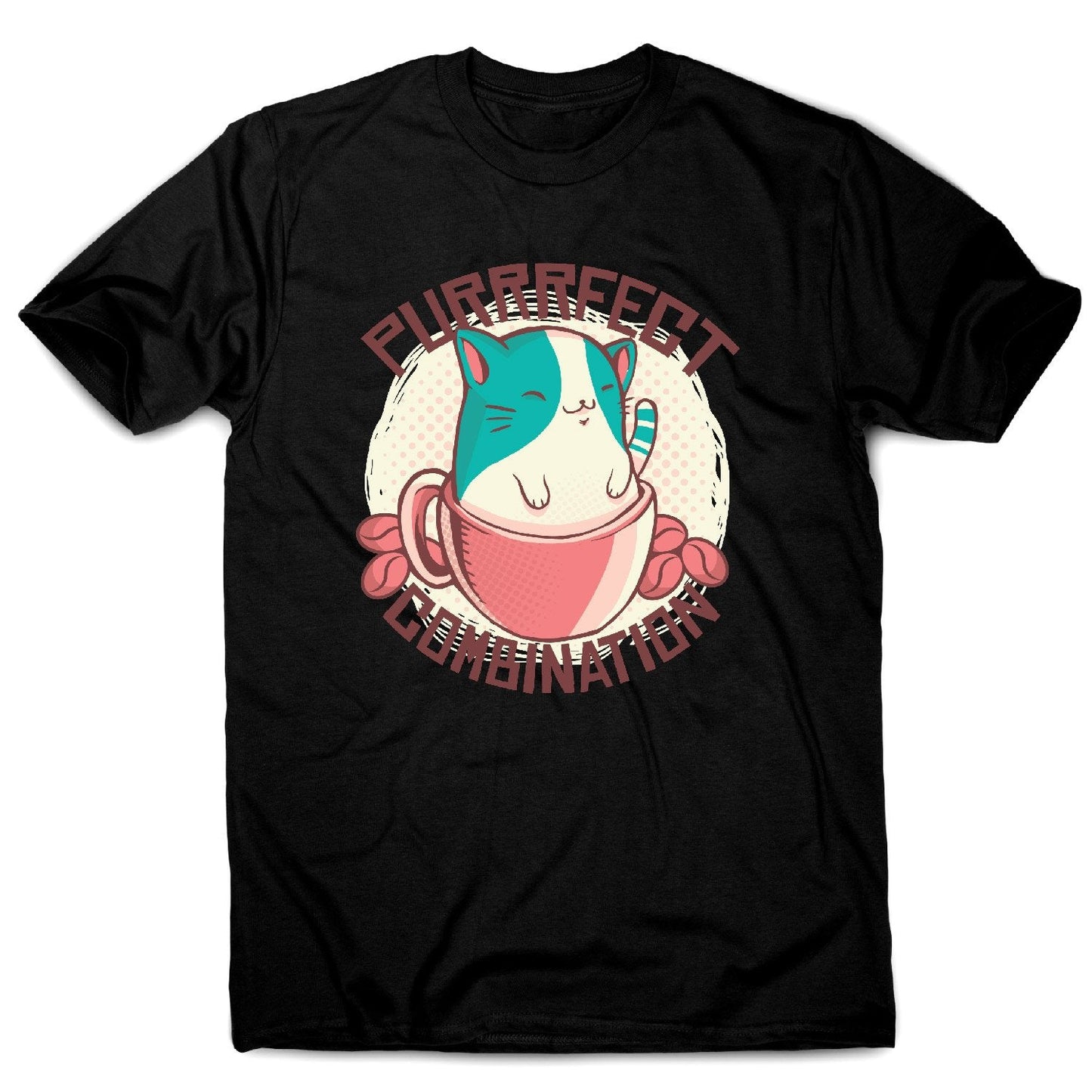 Coffee cat combination - men's funny premium t-shirt